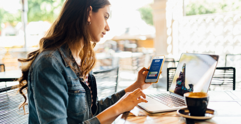 woman using WorkforceID Authentication mobile app