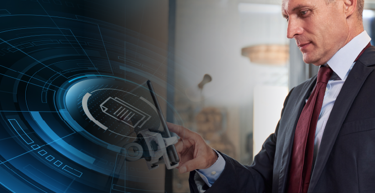 Business Person Signing In On Tablet