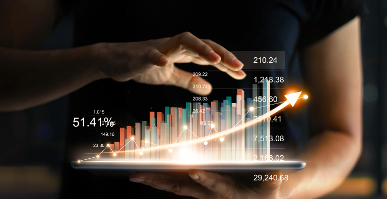 Mobile banking concept graphic