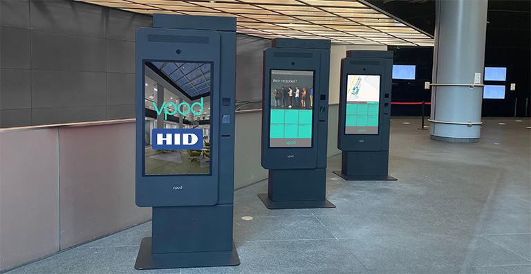 three vpod kiosks