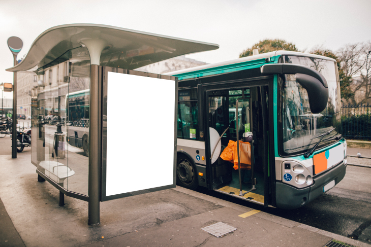 bus at bus stop