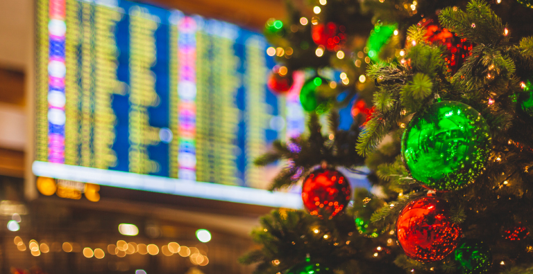 Christmas tree at airport