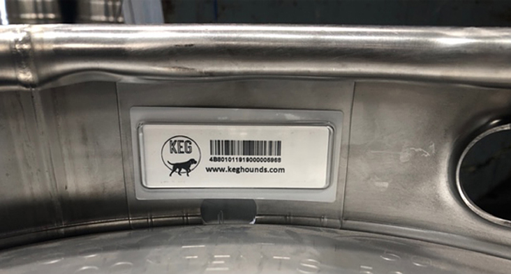 RFID tag on keg